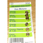 Wo532 Жиклеры комплект (6шт.), 6MB-metano (0.8, 0.9-2шт, 1.0, 1.3, 1.45), зам.Wo525