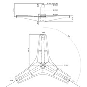 cod774 univ.Крестовина барабана H-100mm, D35mm  {}