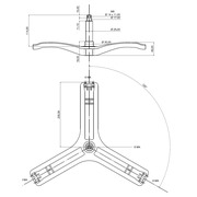 cod781 univ.Крестовина барабана H-114mm, D25mm / Vestel 6205-6203  {}