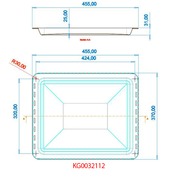 KG0032112 Противень духовки эмалированный 370x455x31mm  {}