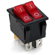 SWT717UN Выключатель клавишный двойной KCD6 15A, 250V - 20A, 125V.  {}