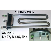 `AR5113 ТЭН 1900w IRCA (прям.с отв.L=187, R14, M145, F25) , зам. 16rs20, HTR008SA, HTR000SA, C00255096  {}