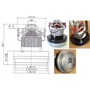 11me07a <-Мотор пылесоса 1200W, H-165/h57, D130/140, AMETEK 060200103 {0}