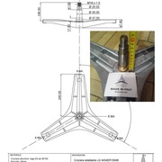 cod726 Крестовина барабана (под гайку), LG -4434ER1004B, 4434ER1007A, зам. 88305015 {451}