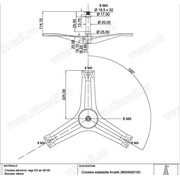 cod744 Крестовина барабана (H-114mm) BEKO b28004500100 {18}