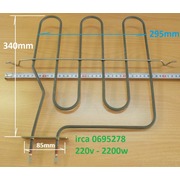 039576 #UPPER GRILL HEATING ELEMENT 2200w {2}